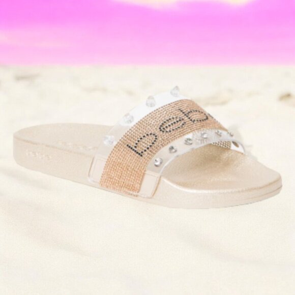 NEW - BEBE Sanilah Champagne Sandals - SZ 9 - Picture 4 of 6